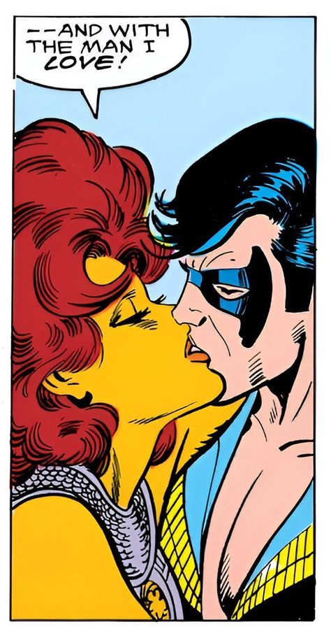 #dickgrayson #robin #nightwing #starfire #koryanders #koriandr #robstar #dickkory #teentitans #justiceleague #batfamily #titans #dccomics #dc #dcuniverse #newteentitans #comics #newtitans Starfire And Nightwing Comics, 80's Starfire, Nightwing X Starfire, Starfire And Nightwing, Nightwing Starfire, Robin And Starfire, Starfire Comics, Alien Princess, Starfire Dc