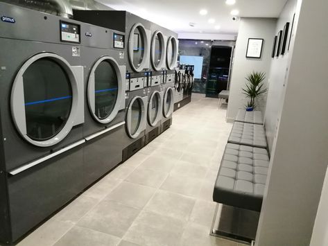 Modern Laundry Mat, Modern Laundromat, Laundromat Business, Coin Laundry, Home Appliance Store, Laundry Business, Commercial Laundry, Laundry Shop, Best Business Ideas