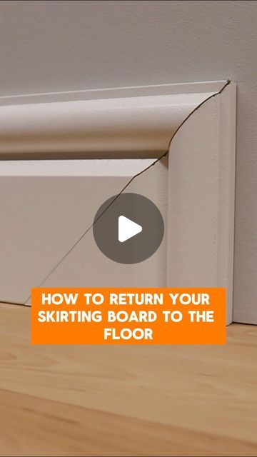 SKIRTING 4 U | SKIRTING BOARDS & WALL PANELLING on Instagram: "How to return your skirting board to the floor 🪚" White Skirting Wooden Floor, Kitchen Skirting, Skirting Board Ideas, Stair Skirt Board, Skirting Board Covers, Mdf Skirting, Wall Panelling, Skirting Boards, School House