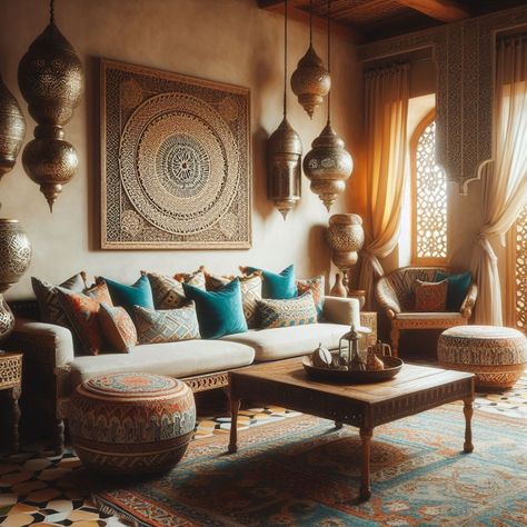 Moroccan Office Decor, Moroccan Interior Design Living Room, Moroccan Interiors Living Room, Moroccan Theme Decor, Marrakech Interior Design, Moroccan Inspired Living Room, Modern Moroccan Interior Design, Boho Moroccan Decor, Spanish Living Room