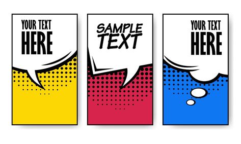 Vector illustration of pop art comic chat bubble. Suitable for design element of chat bubble poster template, pop art banner concept, and retro cartoon style infographic layout. Retro Comic Poster, Pop Art Infographic, Pop Art Layout, Comic Design Layout, Pop Art Banner, Comic Style Poster, Bubble Poster, Retro Cartoon Style, Comic Template