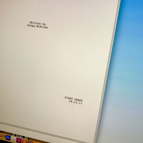 Always exciting to declare “first draft” in an official capacity on the title page before sending it into producers. I liken it to sending a kid off to college. ("Hope I recognize you when I see you again!”)...#writer #awriterslife #writtenby #screenplay #screenwriter #screenwriting #writtenby #television #filmscript #script #tvscript #dialogue #closeup #thebiz #showbiz #tv #movie #film #pages #creative #finaldraft #computer #fadein #scene #character #action #hollywood #losangeles #lalife #h Screenplay Writer Aesthetic, Screenwriting Aesthetic, Book Dialogue, Scene Character, Author Aesthetic, Writer Career, Writer Aesthetic, Author Life, Author Dreams