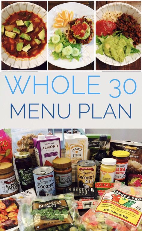 Easy Whole30 Meal Plan, Whole 30 Meals, Whole 30 Menu, Meals For Breakfast, 30 Diet, Whole 30 Meal Plan, Daily Meal Plan, Whole30 Dinners, Whole 30 Diet