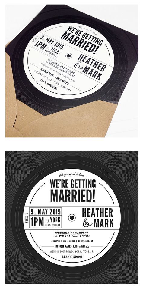 Jazz Wedding Invitations, Musical Wedding Invitations, Record Save The Date, Retro Birthday Invitation Design, Wedding Invitations Rock And Roll, Vinyl Invitation Wedding, Wedding For Music Lovers, Vinyl Themed Wedding, Elvis Presley Wedding Theme