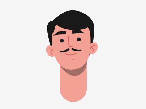 Face Rigging, Character Face Design, Cartoon Character Face, Animation Face, Face Animation, 2d Character Design, 2d Character Animation, Vector Animation, Illustrator Design Tutorial