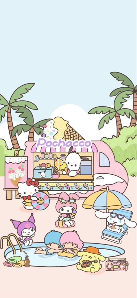 Sanrio Wallpaper Ipad, Blurry Aesthetic, Rilakkuma Wallpaper, Diy Hello Kitty, Njoy Obs, Walpaper Hello Kitty, Hello Kitty Aesthetic, Aesthetic Content, Hello Kitty Characters