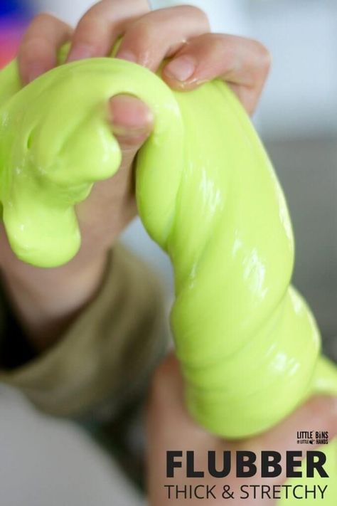 Best Flubber Recipe for Kids Flubber Recipe, Slime Science, Kids Slime, Science Homeschool, Perfect Slime, Liquid Starch, Cool Slime Recipes, Babysitting Ideas, Homemade Slime Recipe