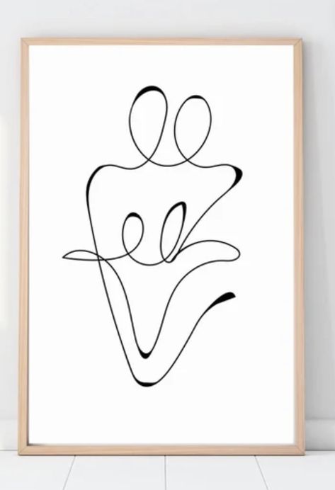 Family Single Line Art, Family Symbol Drawing, Family Line Art Drawings, Family Of Four Drawing, Family Line Tattoo, Minimalist Family Tattoo, One Line Drawing Tattoo, Abstract Family Painting, One Line Drawing Family