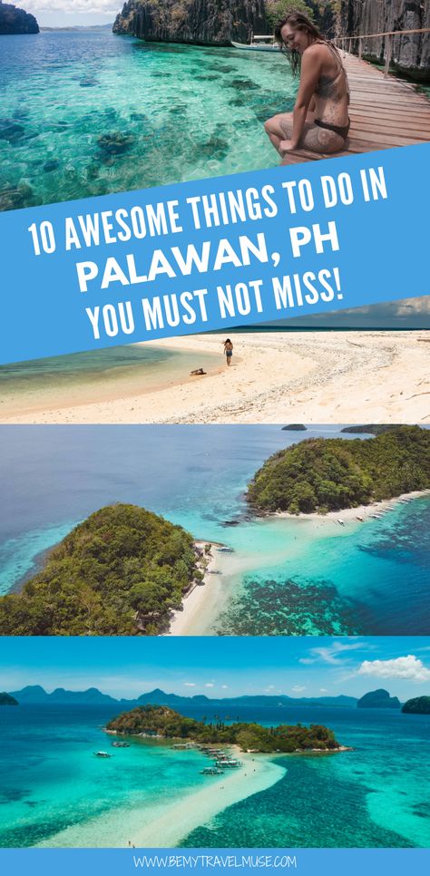 10 best things to do in Palawan, the Philippines, as recommended by travel bloggers. Aside from the popular El Nido and Coron, there are also some off the beaten path spots that are worth checking out. If you are planning a trip to Palawan soon, click to read the list now! #Palawan Beach Cove, Puerto Princesa, Remote Island, Philippines Travel, Perfect Itinerary, Palawan, Southeast Asia Travel, Travel Activities, Beaches In The World