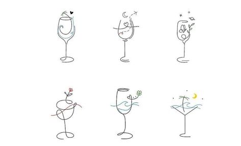 Small Tattoos To Get With Friends, Dainty Wine Glass Tattoo, Wine Bestie Tattoo, Wine Inspired Tattoo, Wine Tatoos Ideas, Small Pisces Tattoos For Women, Wine Tattoos For Women, Wein Glas Tattoo, Wine Tattoo Best Friend