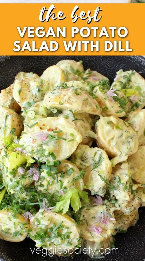 Dairy Free Potato Salad, Paleo Potato Salad, Vegan Potato Salad Recipe, Potato Salad With Dill, Vegan Potato Salad, Salad With Dill, Vegan Potato Recipes, Potato Salad Dill, Potato Salad Dressing