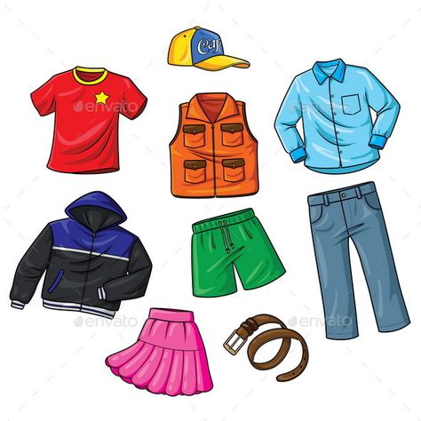 Clothes Cartoon #Clothes, #Cartoon Cartoon Items, Clothes Images, Vector Clothes, Cartoon Pic, Cartoon Clothes, Fashion Infographic, Clothes Cartoon, Clothing Store Interior, Cartoon Image