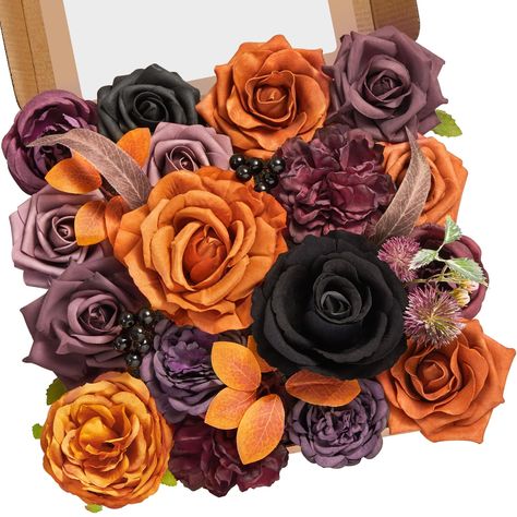 PRICES MAY VARY. Versatile Artificial Flowers:Perfect for creating corsages, bouquets, and decorative floral arrangements. Flower boxes can be used for weddings, parties, baby showers, or as fall home decor for centerpieces, kissing balls, and corsages High Quality Materials:These fall flowers are crafted from premium artificial silk, resembling fresh roses in appearance and feel. They are durable, maintaining their vibrant colors over time and staying beautiful year-round Handmade Fake Flowers Halloween Arrangements Fall Flowers, Fall Arrangements Diy, Fall Corsage, Orange Fall Flowers, Magenta Decor, Fall Flowers Wedding, Diy Fall Centerpieces, Halloween Flower Arrangements, Diy Floral Arrangements