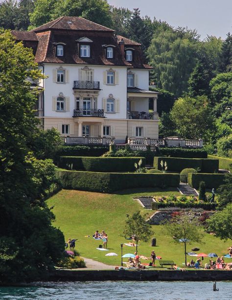 Lucerne, Switzerland. Suvretta House Switzerland, Homes In Switzerland, Switzerland Cottagecore, Old Money Countryside, Switzerland Homes, Swiss Countryside, Switzerland Architecture, Switzerland House, Switzerland Home