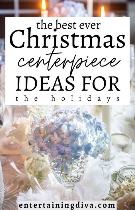 For some quick and easy holiday table decorating inspiration, try out these simple DIY Christmas centerpiece ideas. Made with lots of candles, evergreens and flowers, there are lots of beautiful centerpieces to choose from. Diy Christmas Centerpiece Ideas, Christmas Centrepiece Ideas, Diy Christmas Centerpiece, Poinsettia Centerpiece, Christmas Centerpiece Ideas, Edible Centerpieces, Festive Centerpieces, Table Decorating, Tree Centerpieces