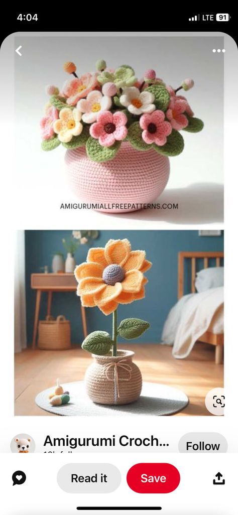 Crochet Vase Flowers Free Pattern, Crochet Amigurumi Flowers Free Pattern, Crochet Vase Pattern Free, Easy Crochet Flower Pattern Free, Amigurumi Flower Free Pattern, Flowers Crochet Pattern Free, Flower Amigurumi Free Pattern, Crochet Plants Free Pattern, Crochet Flower Bouquet Free Pattern