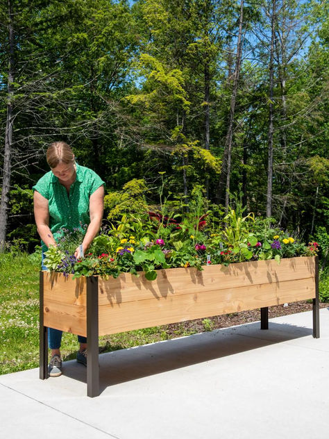 Container Landscaping, Elevated Planter Box, Elevated Gardening, Cedar Planter Box, Cedar Planters, Sensory Garden, Planting Plan, Garden Tool Set, Decks Backyard