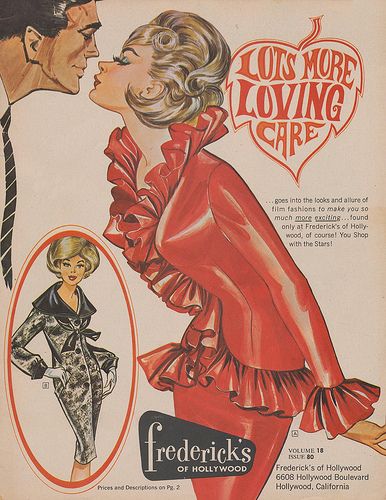 Lots More Loving Care - Fall 1964 Frederick's of Hollywood Catalog | Flickr - Photo Sharing! Modern Love Aesthetic, Frederick’s Of Hollywood, Hollywood Boulevard, 20th Century Fashion, Retro Ads, Pin Up Dresses, Fredericks Of Hollywood, Clothing Line, Vintage Pinup