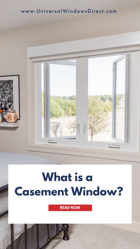 Do you know what crank-out windows are? They are actually considered casement windows! Casement windows provide TONS of benefits that most homeowners don't even realize. Learn more about casement windows and to see if they are the perfect windows for your home, click the link! Home Improvement Projects | Casement window ideas | awning windows | Planter box | Gardening | kitchen crank out windows Modern Casement Windows, Casement Windows With Screens, Types Of Windows Style Modern, Casement Windows Living Room, Tilt Turn Windows, Casement Window Treatments, Casement Windows Kitchen, Casement Windows Exterior, Crank Out Windows