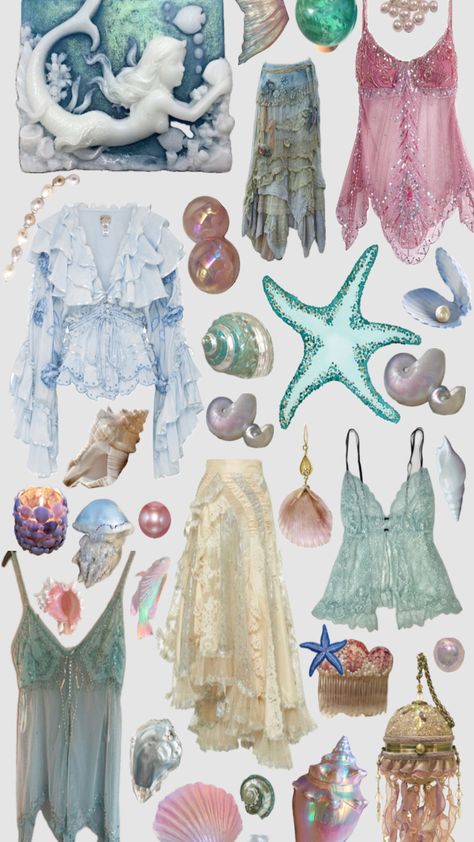 mermaiddd Hot Costume, Mermaid Halloween, Pretty Halloween, Mermaid Outfit, Mermaid Aesthetic, Earthy Outfits, Outfit Collage, Witchy Fashion, Puff Girl