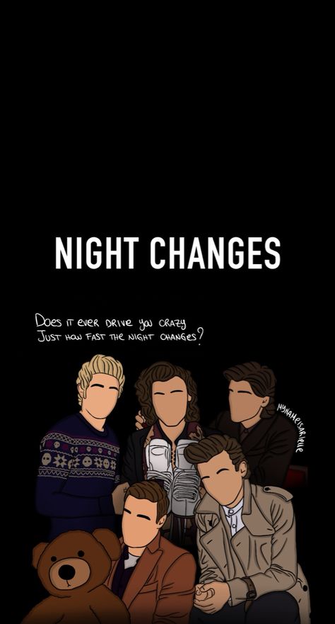 Night Changes Wallpaper, One Direction Night Changes, 1d Fanart, One Direction Photoshoot, One Direction Fan Art, One Direction Collage, One Direction Cartoons, One Direction Drawings, One Direction Lockscreen