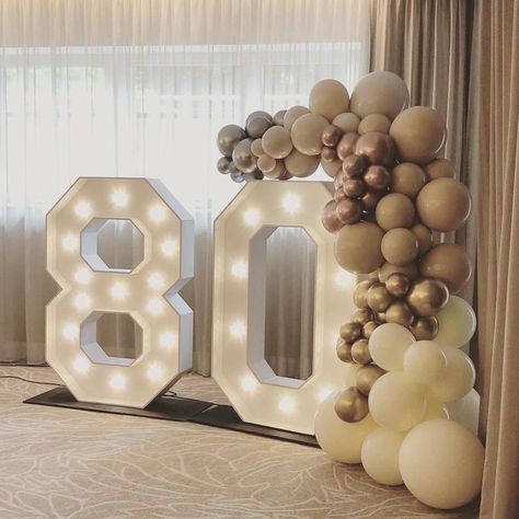 Balloons 80th Birthday, 80th Birthday Party Backdrop, Grandma 80th Birthday Party Ideas, 80th Birthday Decorations For Grandma, 80th Birthday Party Decor, 80tg Birthday Party Ideas, 80th Birthday Party Themes For Grandma, 80th Birthday Balloons, 80th Birthday Party Ideas Decoration