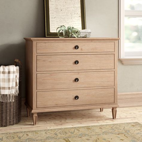 Madison Park Signature Victoria 4 Drawer Dresser & Reviews | Wayfair Furniture Anchors, Classic Dressers, Beautiful Dresser, 4 Drawer Dresser, 3 Drawer Dresser, Upholstered Panel Bed, Perfect Bedroom, Upholstered Panels, Double Dresser