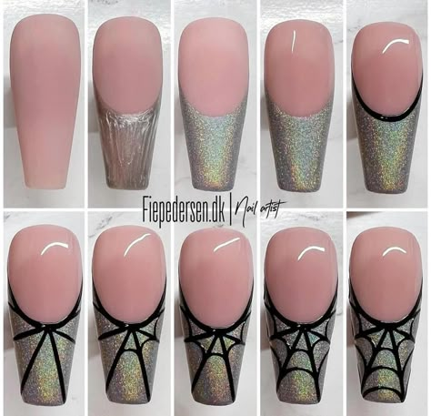 Halloween Nail Art Tutorial, Quick Nail Art, Holloween Nails, Halloween Nails Easy, Halloween Acrylic Nails, Nail Designs Tutorial, Diy Acrylic Nails, Nail Art Techniques, Nail Art Designs Diy