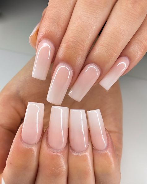 a simple slay if you will using @apresnailofficial natural square medium tips 🤍 #nails #gelx #gelxnails #ombre #ombrenails #nailart #nailtech #nailart #naildesign #nailaddict #squarenails #prettynails #nailsofinstagram Nails Mid Length, Tips Nails, Hand Paint, Pink Ombre, Square Nails, Ombre Nails, Nail Tech, Pretty Nails, Mid Length