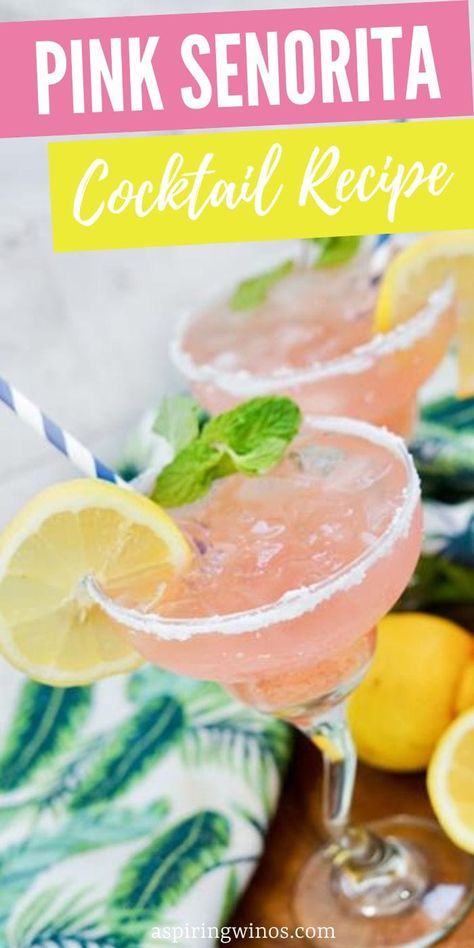 Pink Senorita Cocktail Recipe | Tequila Cocktail Recipe | Pink Lemonade Cocktail Recipe | Cocktail Recipes | Summertime Cocktail Recipes | Lemon Cocktail Recipes #PinkSenoritaCocktailRecipes #CocktailRecipes #TequilaCocktailRecipes #PinkLemonade #SummerCocktails Pink Senorita, Pink Lemonade Cocktail, Lemon Cocktail Recipes, Lemonade Cocktail Recipe, Wine Cocktail Recipes, Summertime Cocktail, Lemon Cocktail, Blog Success, Creative Cocktails