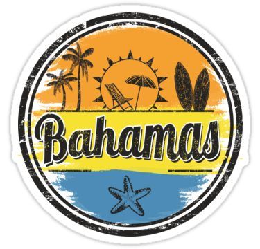 Bahamas Logo, Bahamas Travel, Travel Stamp, Tumblr Stickers, Scrapbook Stickers Printable, Travel Stickers, Diy Stickers, Scrapbook Stickers, Beach Art