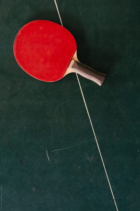 Red ping pong racket by Urs Siedentop & Co - Ping pong, Racket - Stocksy United Ping Pong Racket, Table Tennis, Ping Pong, Tennis, Tableware, Sports, Red, Quick Saves