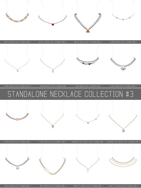 Sims 4 Piercings, Sims 4 Mm, Sims 4 Cc Packs, Necklace Collection, Sims 4 Cas, Sims 4 Game, Sims 4 Cc Finds, The Sims4, Sims Mods