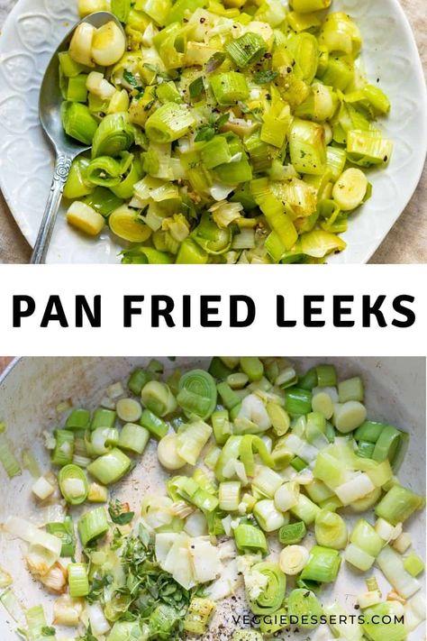 Cooking Leeks Easy Recipes, How To Use Leeks Cooking, How To Cook Leeks Recipes, Braised Leeks Recipes, Leaks Recipe, Fried Leeks Recipe, Leeks Recipe Healthy, Leeks And Carrots Recipe, Baked Leeks