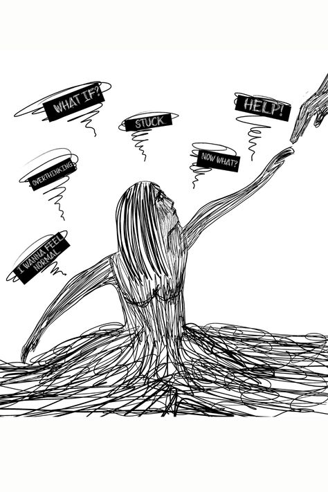 Drawings For Healing, Drawings Of Abandonment, Fear Draw Illustration, Drawing Insecurities Sketch, Autophobia Drawing, Fears As Drawings, Messed Up Mind Drawing, Trust Issues Drawing, Drawing Body Insecurities