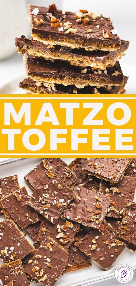 Matzo Toffee Recipe, Matza Cracker Recipe, Matzoh Cracker Recipes, Recipes With Matzo Crackers, Matzo Cracker Toffee, Kosher For Passover Desserts, Matzah Cracker Dessert, Matzoh Toffee, Matzah Toffee