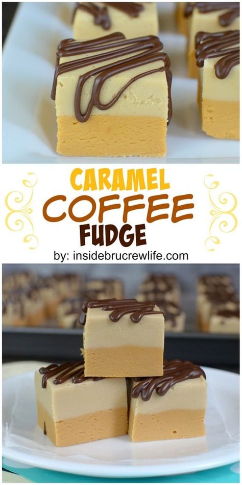 Coffee Fudge, Homemade Fudge Recipes, Christmas Fudge, Fudge Bars, Caramel Fudge, Homemade Fudge, Candy Recipes Homemade, Caramel Coffee, Think Food