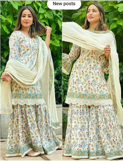 Pakistani Kurti Designs, Sharara Designs, Gaun Fashion, Stylish Short Dresses, Casual Indian Fashion, Cotton Kurti Designs, Indian Gowns Dresses, Kurti Designs Party Wear, Kurta Designs Women