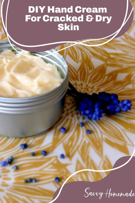 diy hand cream for cracked and dry skin Diy Hand Cream For Dry Skin, Hand Cream Recipe, Extremely Dry Hands, Diy Hand Cream, Hand Cream Homemade, Food For Dry Skin, Handmade Lotion, Organic Hand Cream, Natural Hand Cream