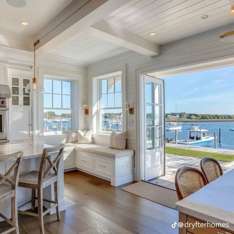 Cape Cod Beach House Aesthetic, Cape Cod Home Aesthetic, East Coast House Aesthetic Interior, Beach House Aesthetic Kitchen, Nantucket Aesthetic Interior, Cape Cod Aesthetic Interior, Nantucket Cottage Interiors, Costal Life, Nantucket Style Homes Interior