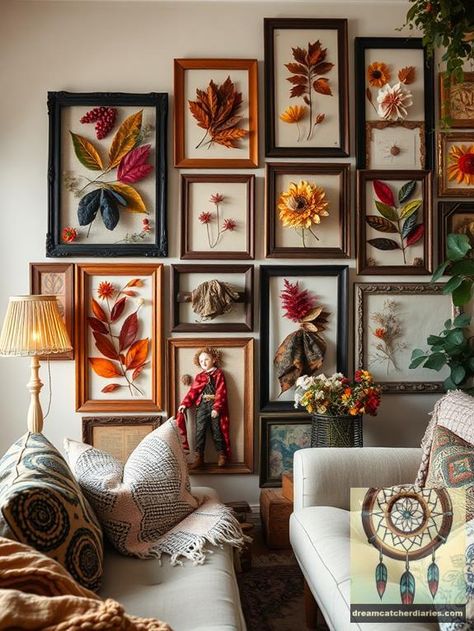 Transforming thrifted frames into unique wall art can elevate your fall decor. By layering different sizes and styles, and incorporating warm autumn colors, you can create eye-catching displays that reflect your personal style. Discover how to enhance your home with this creative approach and explore the endless possibilities it offers. #natural #bohemian #dreamcatcher #diyboho Thrifted Frames, Cactus Wall Decor, Boho Fall Decor, Can Lanterns, Tin Can Lanterns, Book Centerpieces, Fall Color Schemes, Bohemian Dreamcatcher, Natural Bohemian