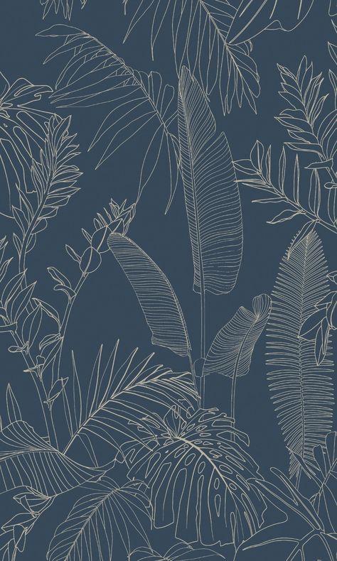 Bring the lush beauty of the tropics into your home with our Printed Tropical Leaves Botanical Wallpaper. This stunning wallpaper showcases a vibrant array of exotic foliage, including palm leaves, banana leaves, and other tropical plants, creating a captivating botanical oasis on your walls. The intricate details and rich colors of the foliage add depth and dimension to any room, infusing your space with a fresh and natural ambiance. Whether you're decorating a bedroom, living room, or dining area, this botanical print wallpaper instantly transforms your interior into a tropical paradise. Elevate your décor with the exotic charm of our Printed Tropical Leaves Botanical Wallpaper. Blue Wallpaper Bedroom, Wedding Merch, Tropical Leaves Wallpaper, Transitional Wallpaper, Kitchen 2024, Palm Leaf Wallpaper, Banana Leaf Wallpaper, World Map Wallpaper, Palette Design