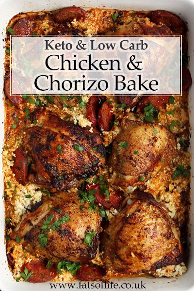 Chicken Chorizo Recipe, Chorizo Bake, Chorizo Recipes Dinner, Chicken Paprika, Smoked Paprika Chicken, Cauliflower Rice Recipe, Chicken And Chorizo, Banting Recipes, Chicken Chorizo