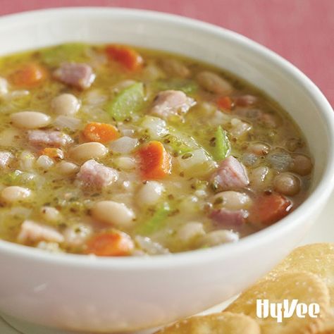 Ham and White Bean Soup | Hy-Vee Ham And White Bean Soup, Ham And Bean, White Bean Soup Recipes, Ham Soup, Ham And Beans, Ham And Bean Soup, Bean Soup Recipes, White Bean Soup, Soup And Stew