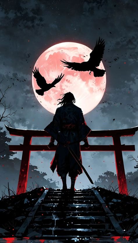 Dark Samurai Wallpaper Hd, Samurai Artwork Japanese Art, Dark Samurai Wallpaper, Japanese Ninja Art, Samurai Profile, Ronin Wallpaper, Samurai Warrior Tattoo, Japanese Art Samurai, Samurai Wallpaper