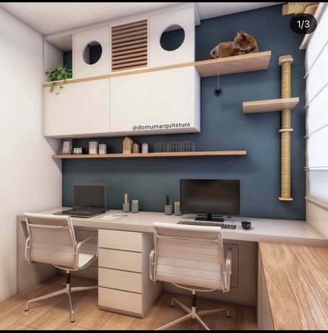 Cat Friendly Office, Cat Friendly Home Office, Home Office Cat Friendly, Home Office Cat Room, Cat Office, Cat Apartment, Cat Furniture Design, Office Cat, Cat Bedroom