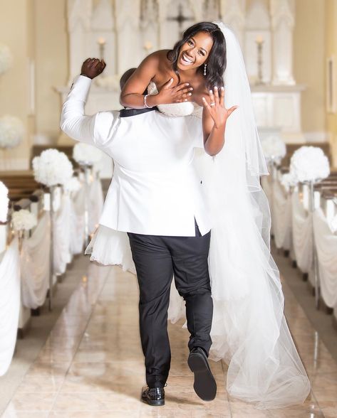 Black Bride™ on Instagram: “Wedding day joy! Congrats @obviouslypretty12 !! . . . Photography by: @neshaszdazphotography  #blackbride #blackbride1998 #wedding…” A Black Wedding, Black Marriage, African American Weddings, Wedding Picture Poses, Weddings By Color, Black Bride, Wedding Photos Poses, Wedding Goals, Wedding Shots