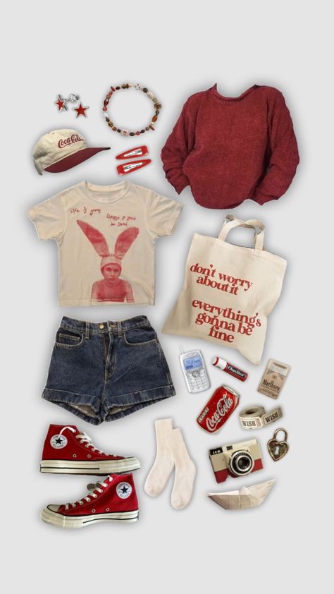 Coca Cola Outfit, Coca Cola Life, Outfits I Would Wear, Swaggy Outfits, Red Outfit, Clothing Outfits, Pretty Clothes, Outfit Aesthetic, Clothes Style