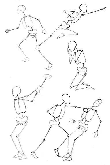 Figure Drawing Tutorial, Stick Drawings, Sunset Canvas Painting, Human Body Drawing, Skeleton Drawings, Human Figure Sketches, Sketch Poses, Stick Figure Drawing, Nose Drawing