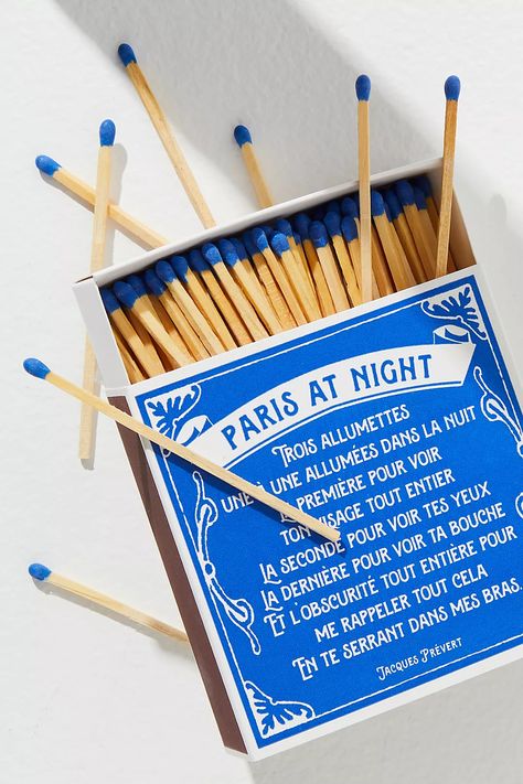 Archivist Safety Matches | Free People Unique Match Boxes, Match Box Packaging, Matchbox Aesthetic, Matches Packaging, Custom Match Boxes, Match Box Art, Vintage Packaging Design, Match Aesthetic, Cute Matches